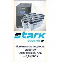 ИБП Stark Country 3000-online комплект с АКБ 100 ач